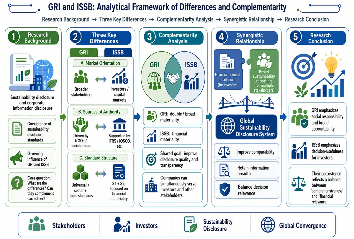 Discussion of the Differences and Complementarity between GRI and ISSB